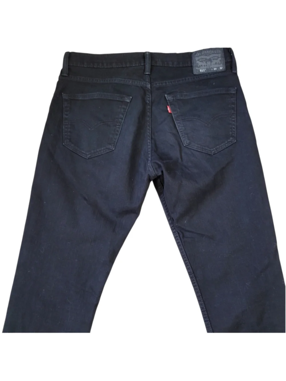 Levi's 511 Slim Straight Black Jeans 34/32 Men's Excellent Condition Pre-owned